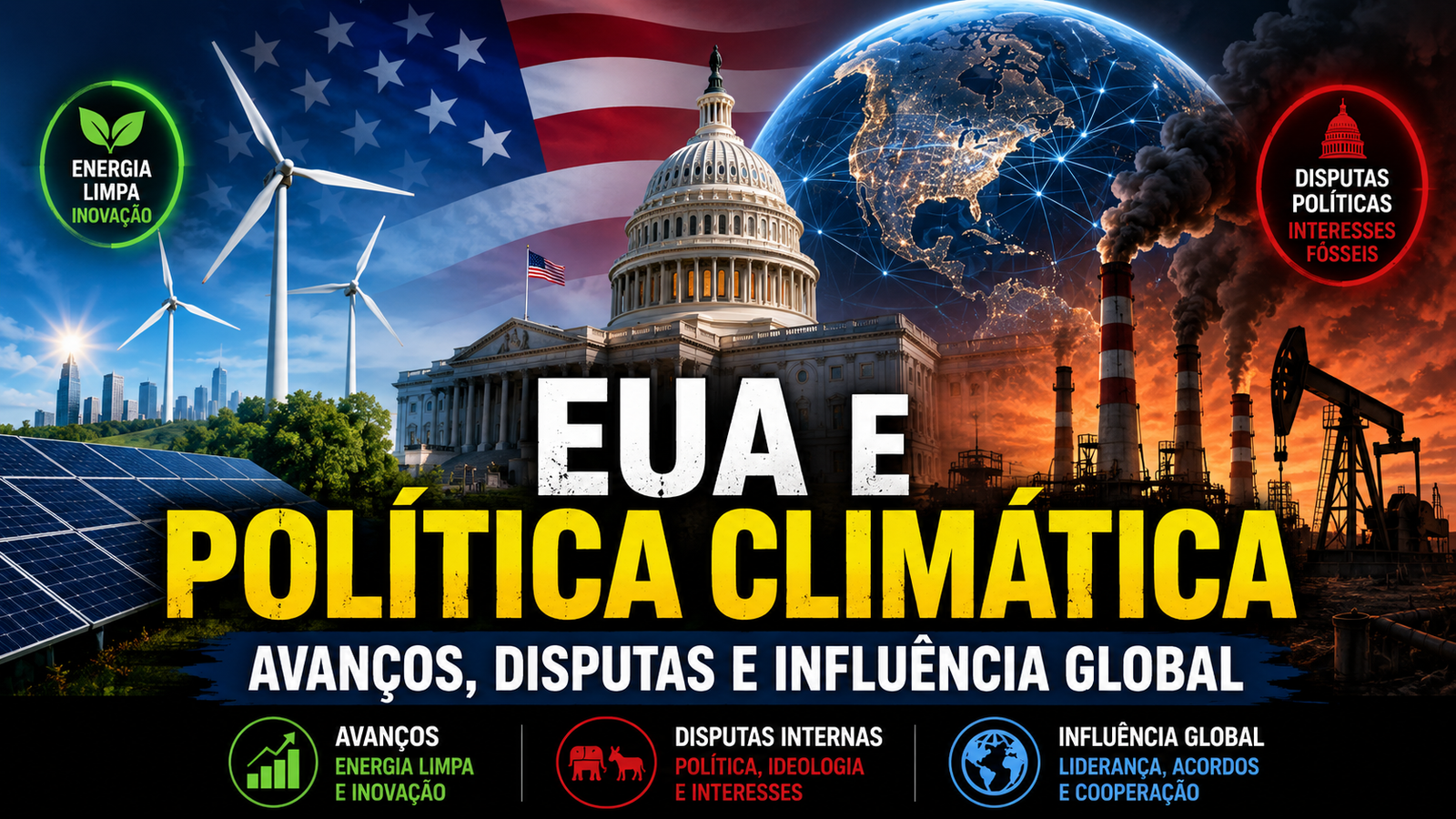 Estados Unidos e política climática: avanços, disputas internas e influência global