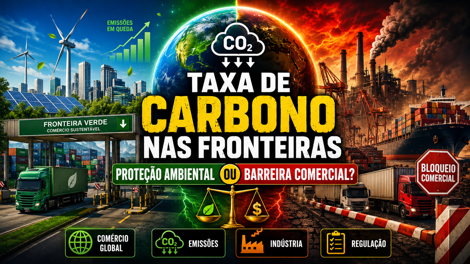 Taxa de carbono nas fronteiras: proteção ambiental ou barreira comercial?