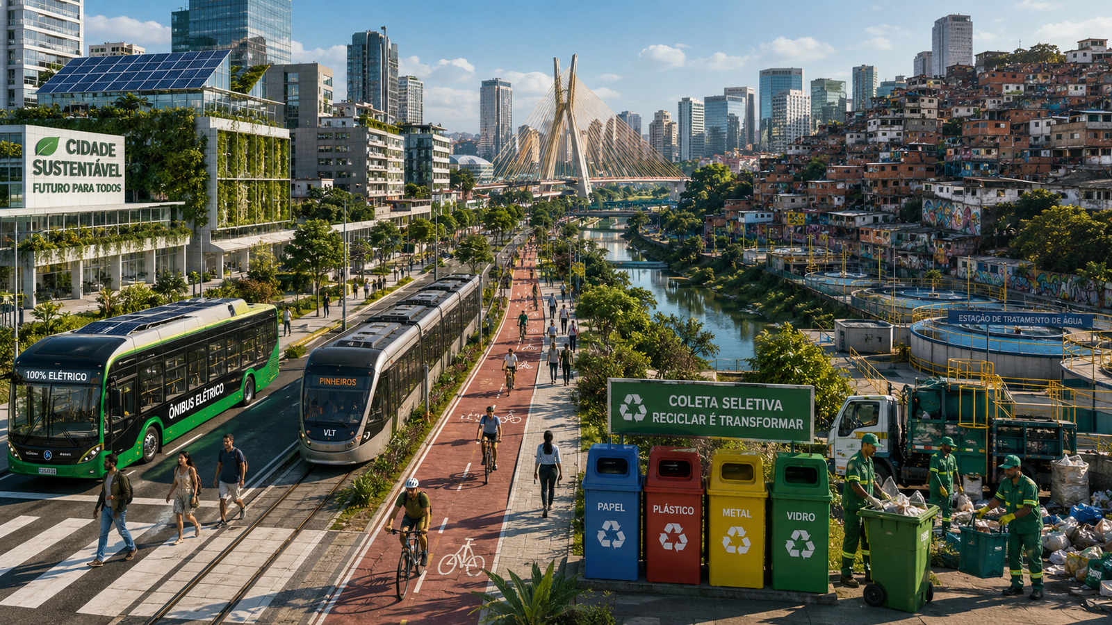 Cidades brasileiras e sustentabilidade: mobilidade, saneamento e resíduos