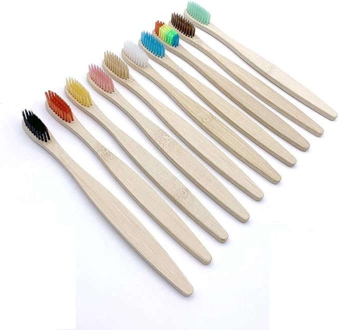 Escovas Dente Bambu Ecológicas - 10 Uni